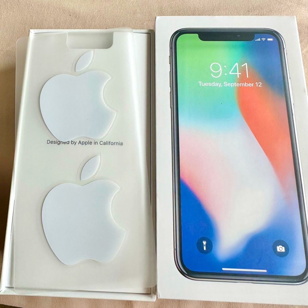 iPhone X Empty box with Apple stamps